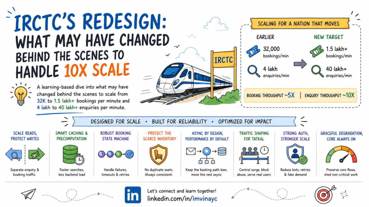 IRCTC’s redesign: what may have changed behind the scenes to handle 10x scale