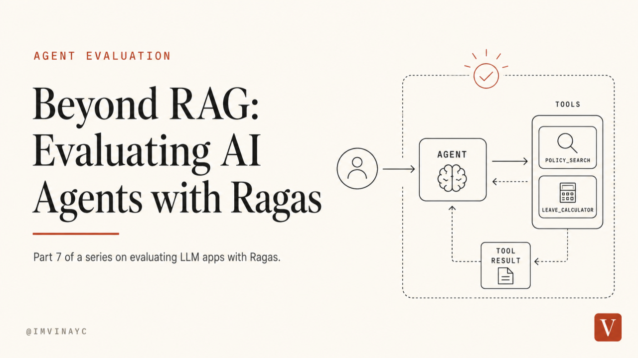 RAGA Framework, Part 7: Beyond RAG: Evaluating AI Agents with Ragas