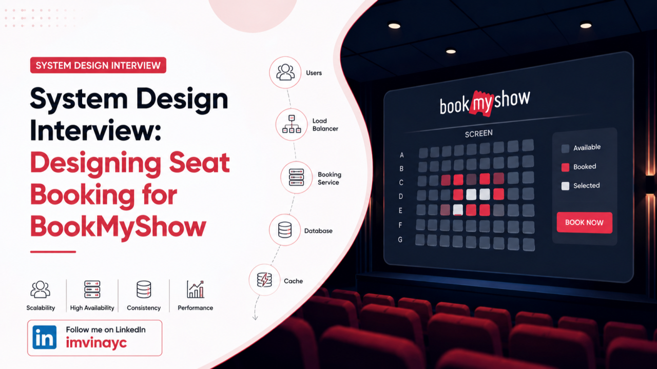 System Design Interview: Designing Seat Booking for BookMyShow
